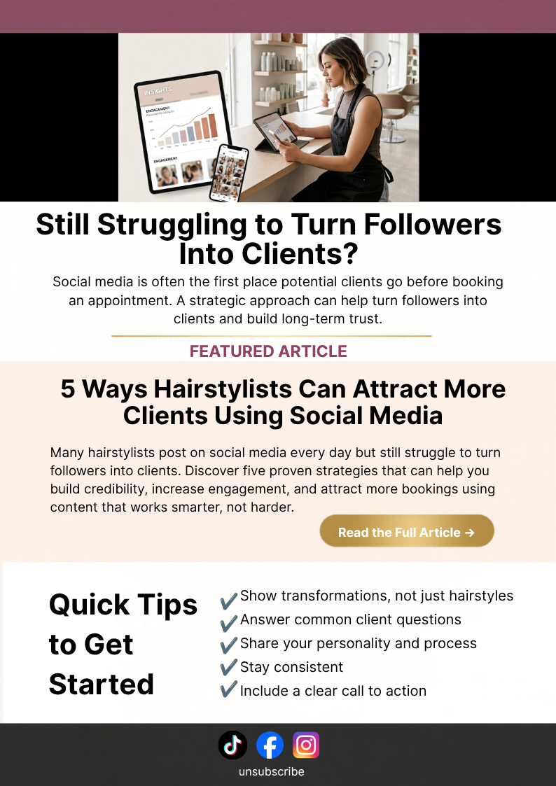 Email newsletter design